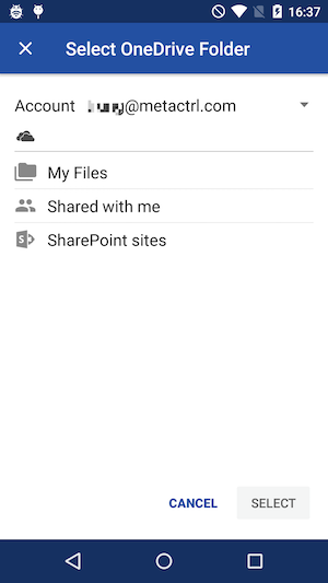 sync shared onedrive folder